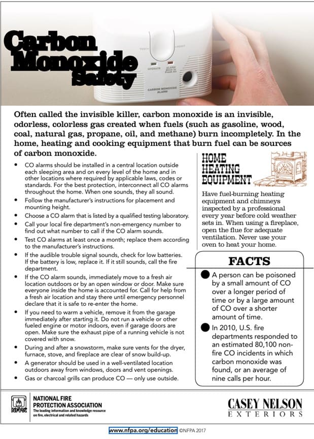 Carbon Monoxide Safety infographic